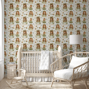Niedlich Garden Fairies Butterfly Floral Kinderzim Tapete