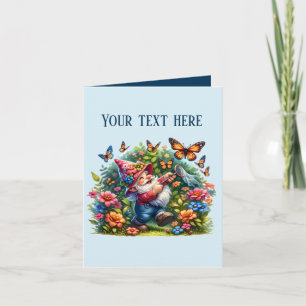 Niedlich Garden Gnome Liebhaber fügen Text hinzu Karte