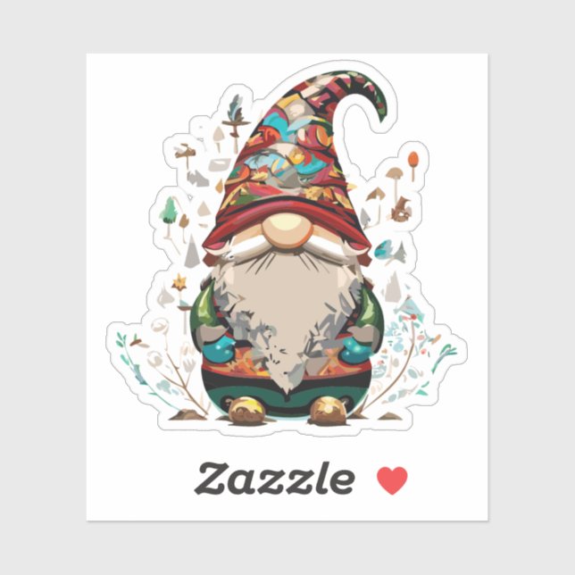 Niedlich Garden Gnome Sticker (Blatt)