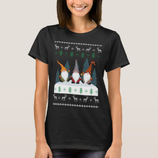 Niedlich Garden Gnomes Xmas Elf Ugly Weihnachten T-Shirt