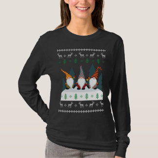 Niedlich Garden Gnomes Xmas Elf Ugly Weihnachten T-Shirt