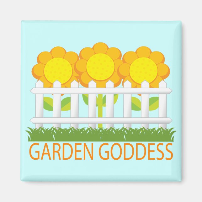 Niedlich-Garden-Goddess-Magnet Magnet (Vorne)