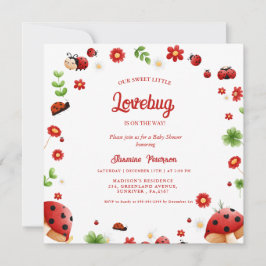 Niedlich Garden kleine Ladybug Babydusche Einladun Einladung