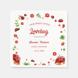 Niedlich Garden kleine Ladybug Babydusche Einladun Serviette