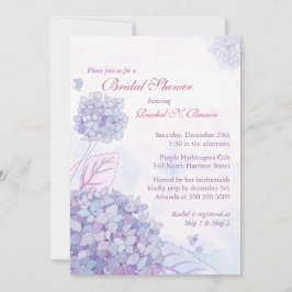 Niedlich Garden Lila Hydrangea Brautparty Einladung