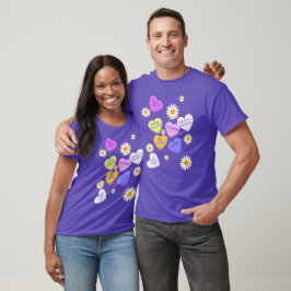 Niedlich Gartenkonversation Herz Valentinisches Sh T-Shirt