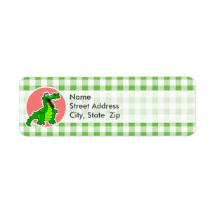Niedlich Gator; Green Gingham