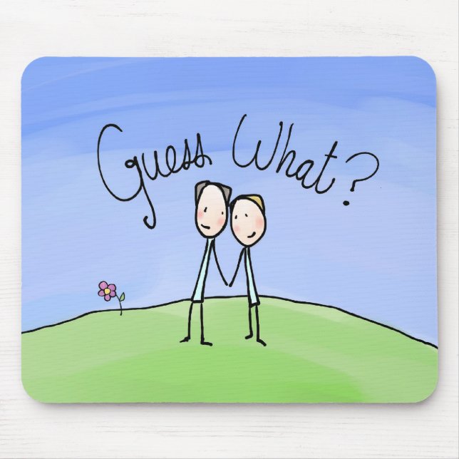Niedlich Gay Couple raten was Mousepad (Vorne)