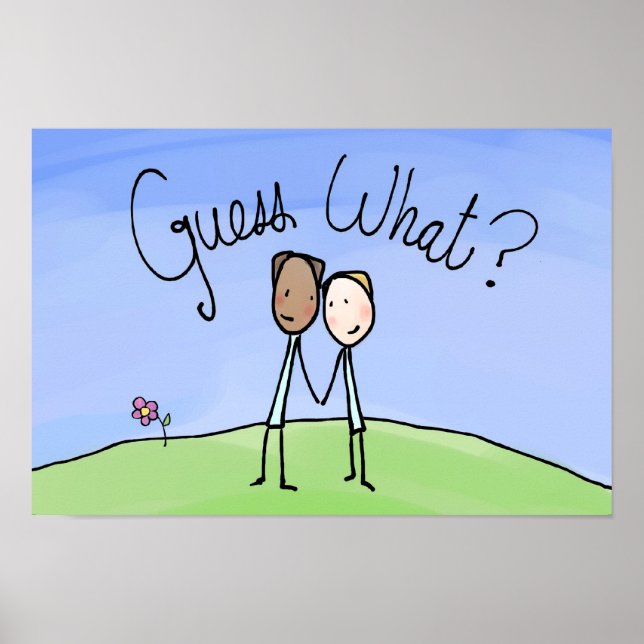 Niedlich Gay Couple raten was Poster (Vorne)
