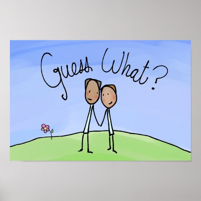 Niedlich Gay Couple raten was Poster (Vorne)