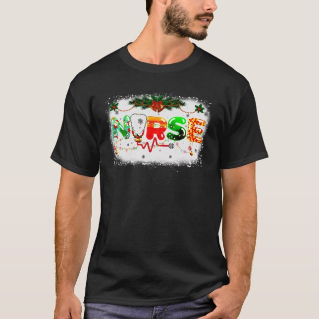 Niedlich gebleicht Weihnachtsnachtskrankheit Krank T-Shirt (Vorderseite)