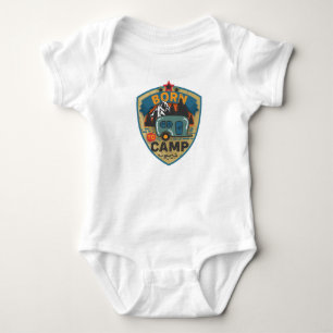 Niedlich geboren für Camp Wortkunst unisex Baby Strampler