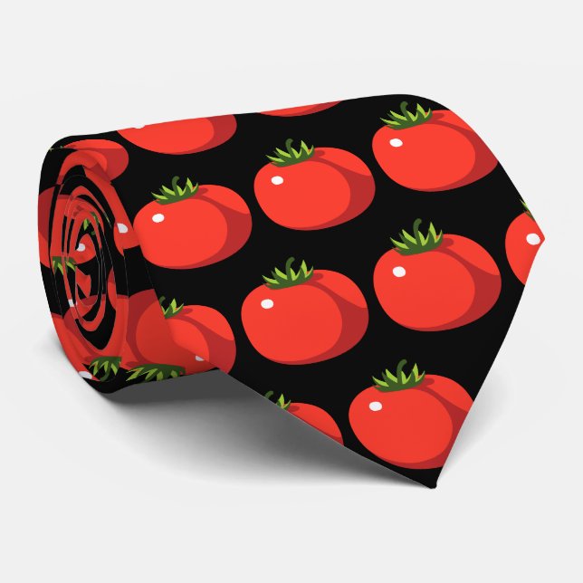 Niedlich geflieste Tomatenernährungsmuster Krawatte (Gerollt)