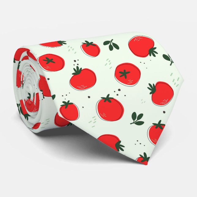 niedlich geflieste Tomatenmuster Krawatte (Gerollt)