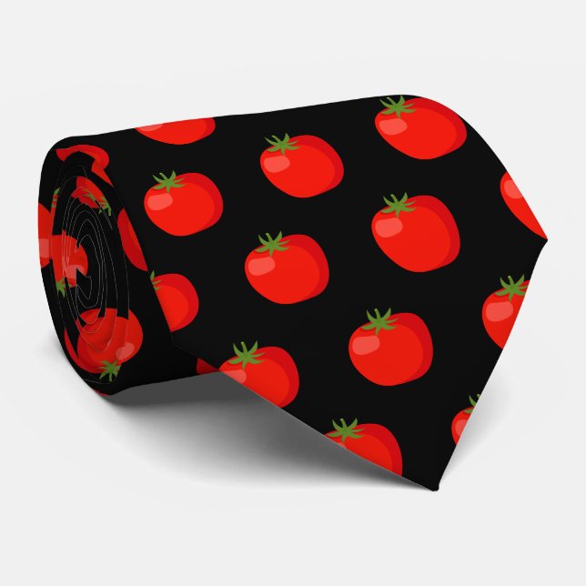niedlich geflieste Tomatenmuster Krawatte (Gerollt)
