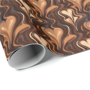 Niedlich gefliester Kaffee Liebhaber Muster Party Geschenkpapier