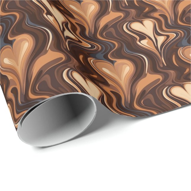 Niedlich gefliester Kaffee Liebhaber Muster Party Geschenkpapier (Rolleneckpunkt)