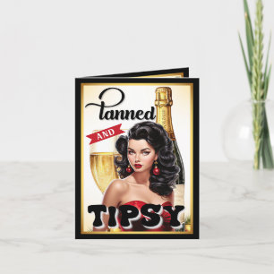 Niedlich gegerbt und Tipsy Pinup Dankeskarte