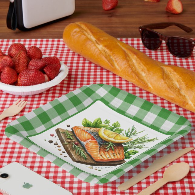 Niedlich gegrilltes Party Pappteller (Picknick)