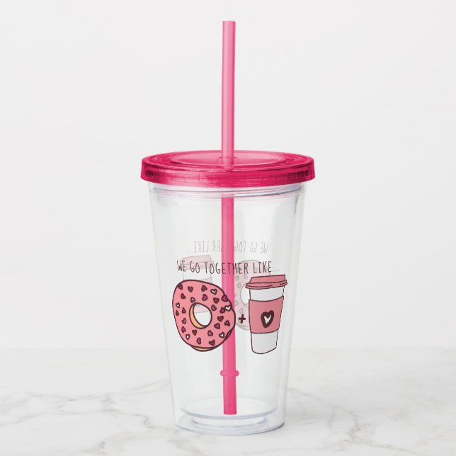 Niedlich gehen wir zusammen wie Donuts & Coffee Va Acryltrinkbecher (Vorderseite)