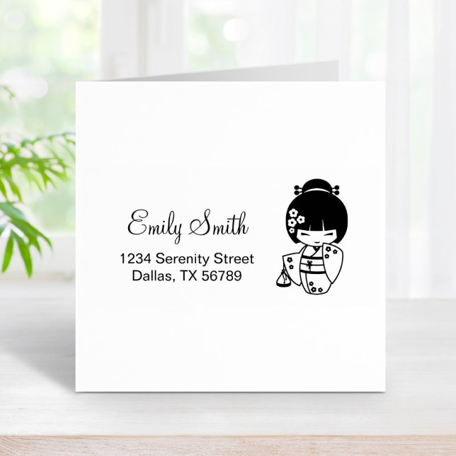 Niedlich Geisha Girl-Adresse Gummistempel (Von Creator hochgeladen)