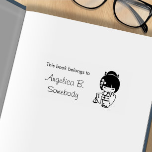 Niedlich Geisha Girl Buchzeichen Gummistempel