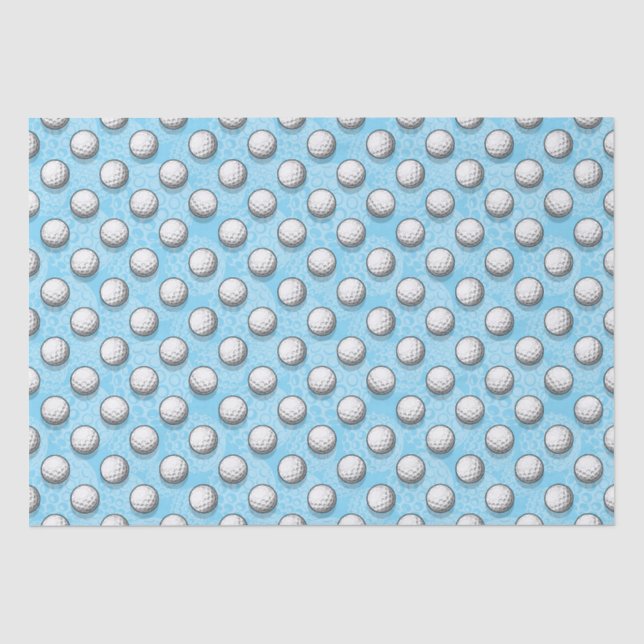 niedlich gekachelter Golfball Seidenpapier (Vorderseite)