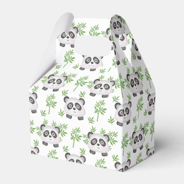niedlich gekacheltes Panda-Party Kleines Geschenkschachtel (Vorderseite)