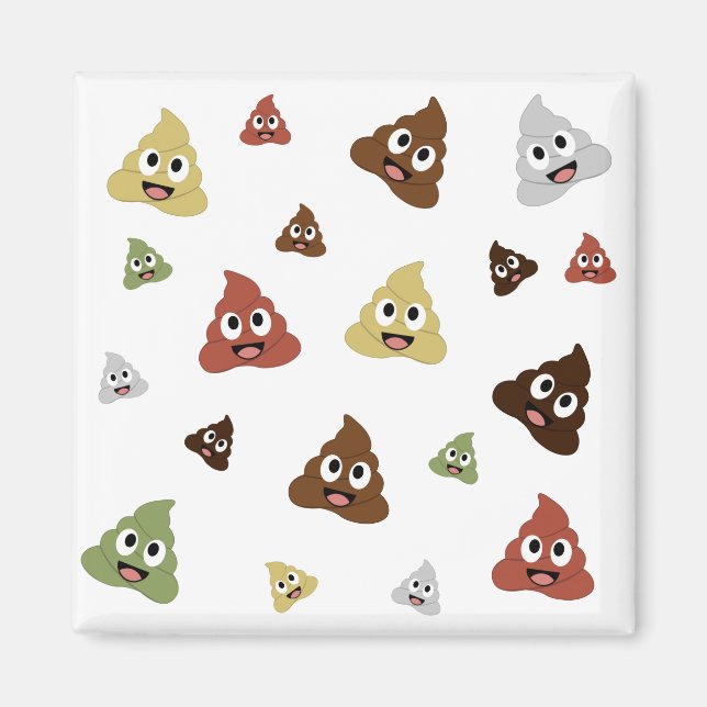 Niedlich Gekackt emoji-lustige Geschenkideen Magnet (Vorne)