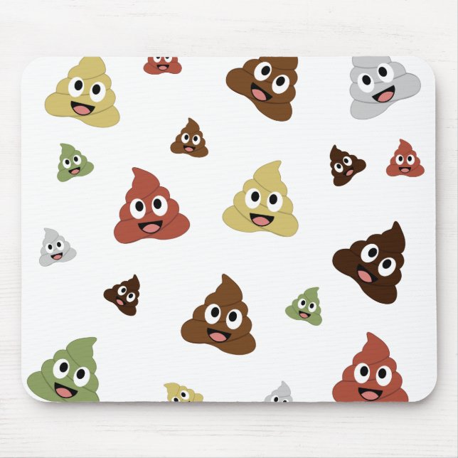 Niedlich Gekackt emoji-lustige Geschenkideen Mousepad (Vorne)