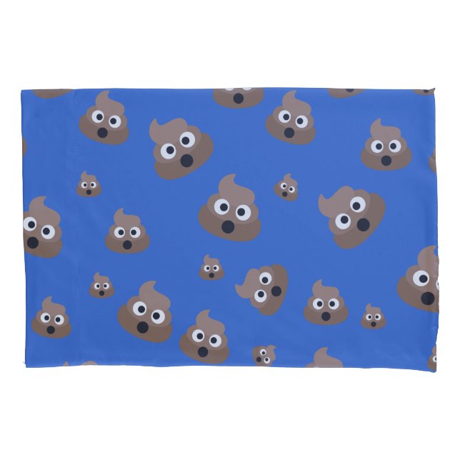 Niedlich Gekackt Emoji-Muster Kissenbezug (Vorderseite)
