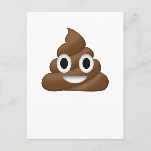 Niedlich Gekackt Emoji Postkarte (Vorderseite)