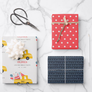 Niedlich Gelb, jedes Alter Geburtstagsparty Cake T Geschenkpapier Set