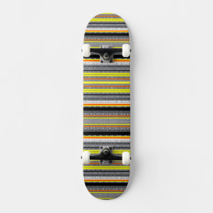 Niedlich-gelb-orange-Aztekenmuster Skateboard