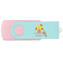 Niedlich Gelb-Rosa-Blume Personalisiert + Name