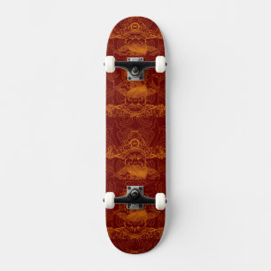 Niedlich-gelb-rot-traditioneller chinesischer Gesi Skateboard