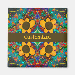 Niedlich-Gelbe Daisy-Inspirivity Floral Magnet