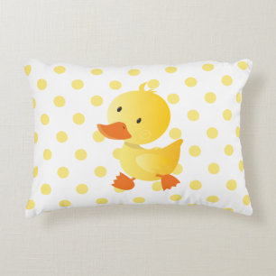 Niedlich-Gelbe Duckie Polka Dots Zierkissen