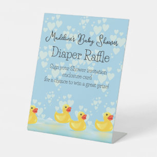 Niedlich-gelbe Gummimatte Babydusche Sockelschild