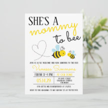 Niedlich-gelbe Mama-Bee-Baby-Dusche