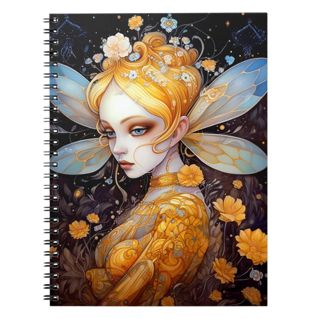 Niedlich Gelbe Märchen Fantasy Art Notizblock (Vorderseite)