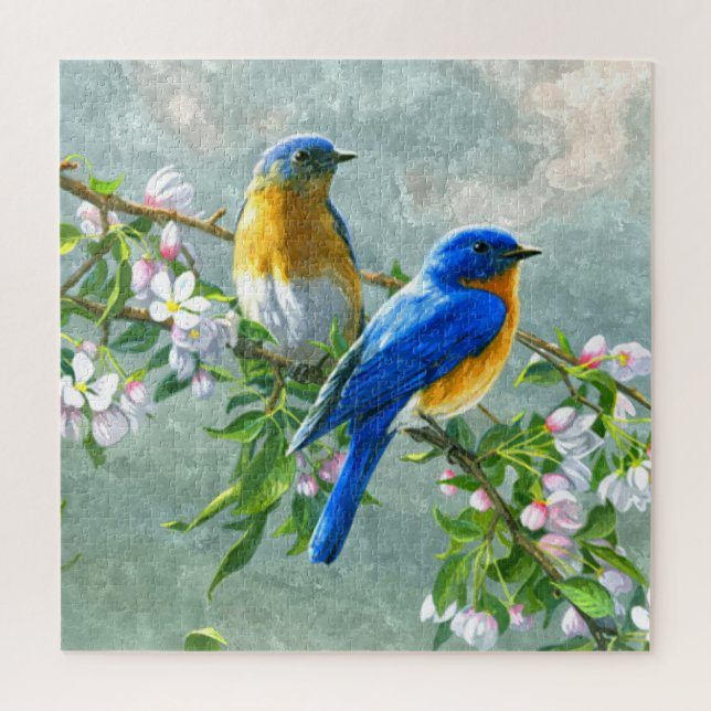 Niedlich Gelbe Vögel Wasserfarben Kunst Ölgemälde (Vertikal)