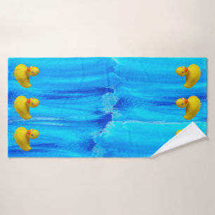 Niedlich-Gelber Kautschuk-Ducky Badhandtuch Set