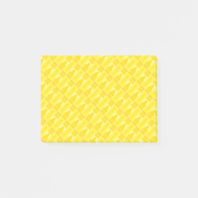 Niedlich-Gelber Kreuz-Künstlerisches Muster Post-it Klebezettel (Vorderseite)