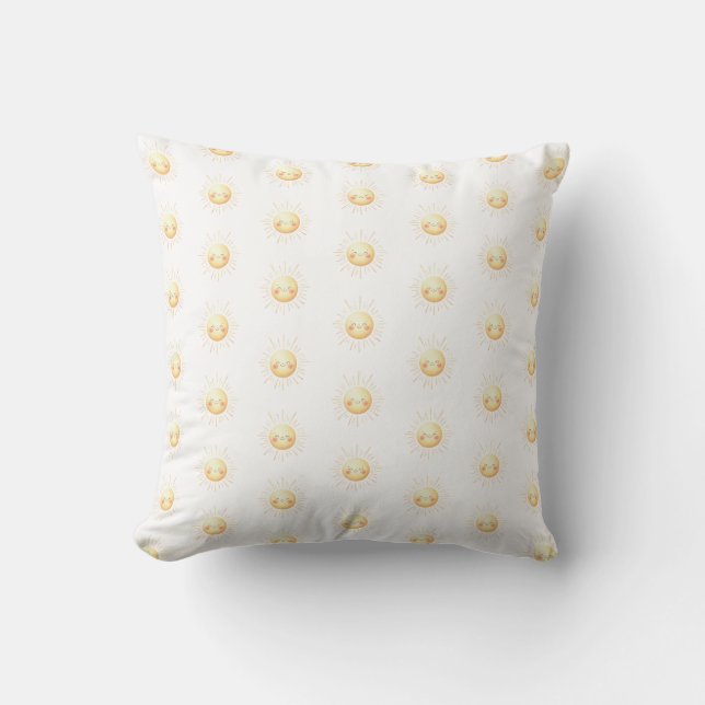 Niedlich-Gelber Sonnenschein Boho Whimsical Kids K Kissen (Vorderseite)