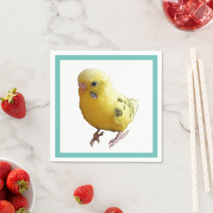 Niedlich-Gelbes Parakeet Freundliches Pet Bird Fot Serviette