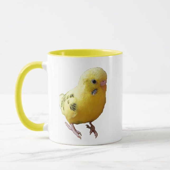Niedlich-Gelbes Parakeet Freundliches Pet Bird Fot Tasse (Links)