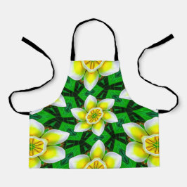 Niedlich-Gelbes Plumeria-Muster Schürze