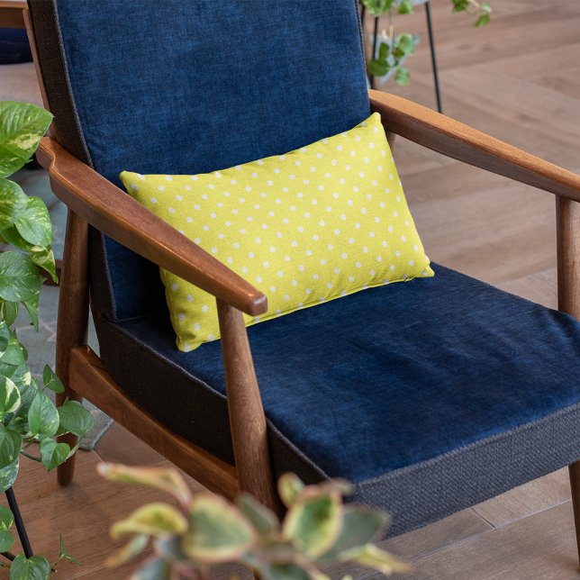 Niedlich-Gelbpolka-Punktmuster Lendenkissen (Von Creator hochgeladen)