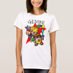Niedlich Gemini Cartoon Twins T-Shirt